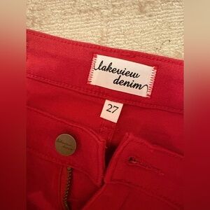Lakeview Denim Red Jeans